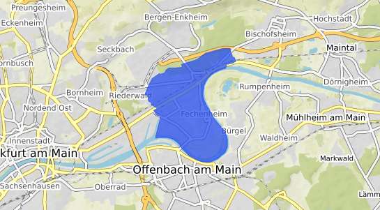Bodenrichtwertkarte Frankfurt am Main Fechenheim